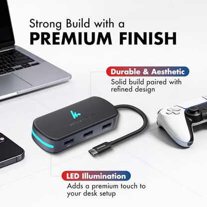 Type C 6 in 1 Wozoyo Docking Station with 3XUSB 5Gbps (3.2 Gen 1), 4K@60Hz HDMI, 1Gbps Ethernet & PD 100W, USB-C Hub, Thunderbolt 4 Compatible, Compatibility with macOS, Windows, Android & iOS - style: 6-in1