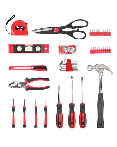 KingTool Home Repair Tool Kit - 149 Pieces Basic Home Repair Tool Set, General Mechanic Tool Set, General Household Tool Kit with Plastic Toolbox, Perfect for Homeowner, Office & College Repairs - style: 149-Pieces
