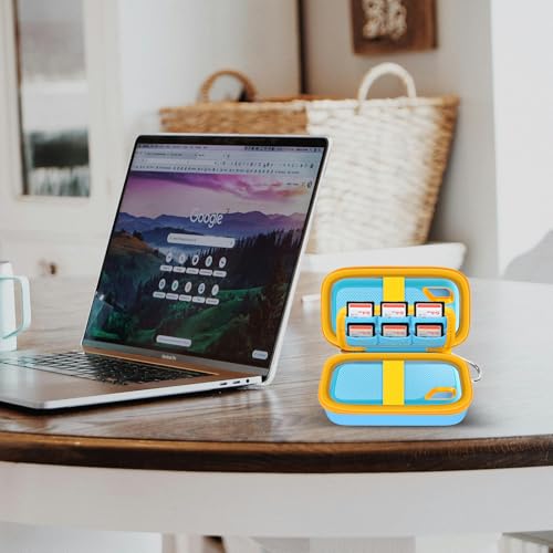 Comecase Dual SSD Case for SanDisk Extreme Portable SSD and Extreme PRO | Holds 2 Drives & 12 SD Cards, Elastic Strap Fit 500GB/1TB/2TB/4TB/8TB, Cable Groove & Carabiner for Travel,Sky Blue,Box Only - color: Sky Blue