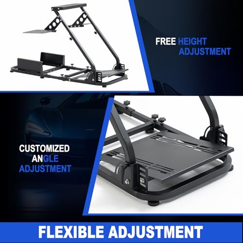 Anman Flight Racing Sim Stand Fit for Logitech G920 X52 G PRO,for Thrustmaster T16000 T248x T80 T300, Flight racing dual-use simulator cockpit, Electronics Not Included