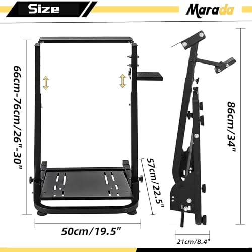 Marada G920 Racing Simulator Cockpit Compatible with Logitech G27 G25 G29 G920,for Thrustmaster Pro Gaming Steering Wheel Stand,Wheel and Pedals Not Included