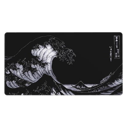 MTG Playmat Dark Great Wave Board Game Card Game Trading Card Game Play Mat TCG Mat Desk Pad Original Hand Painted Stitched Edges Rubber Base Smooth Surface 23.5x13.7in