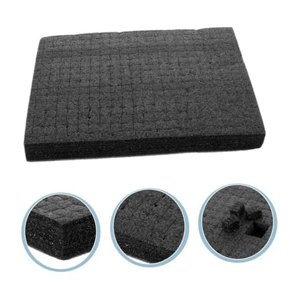 Black Foam Cube Sheet 500x300x30mm High-density Pick and Pluck Foam Insert Pad for Case Protection for Toolboxes Board Games and Transportation Cushioning
