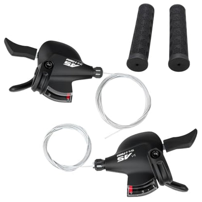WEEROCK Bike Shifter Lever 27 Speeds 3X9 Thumb Gear Shift Lever for MTB | 2:1 Pull Ratio, Gear View Window, Smooth Shifting, for Mountain Bike, Touring Bike, Folding Bike, Flat-bar Road Bike - color: 3X9 Speed