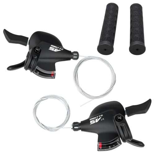 WEEROCK Bike Shifter Lever 27 Speeds 3X9 Thumb Gear Shift Lever for MTB | 2:1 Pull Ratio, Gear View Window, Smooth Shifting, for Mountain Bike, Touring Bike, Folding Bike, Flat-bar Road Bike - color: 3X9 Speed