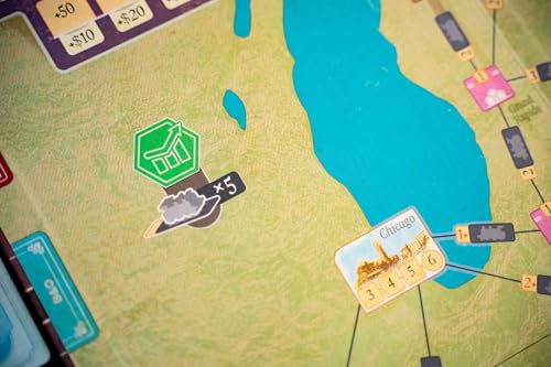 Capstone Games Age of Rail: La Pampa and Allegheny Expansion Railway Strategy Board Game for Ages 14+ | 3 to 6 Player Economic Route Building Train Network Game | Strategic Rail Gameplay | 60 Min Play - color: La Pampa & Allegheny Expansion