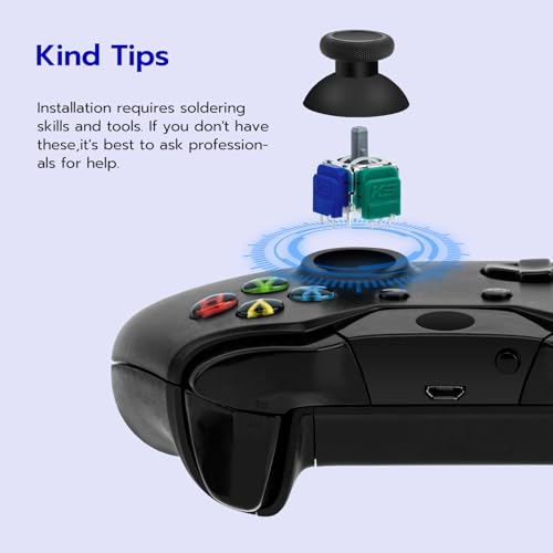 Mcbazel 5 in 1 TMR Joystick Replacement Repair Parts Thumbstick Grips Compatible with X Box Series X/S/One/One X/One S Controller