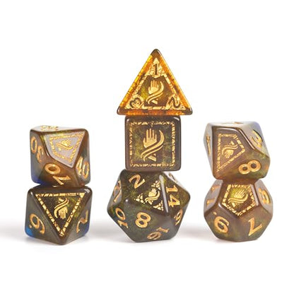 D&D Adventure Dice (Monk Class: Blue) - style: Monk Class: Blue