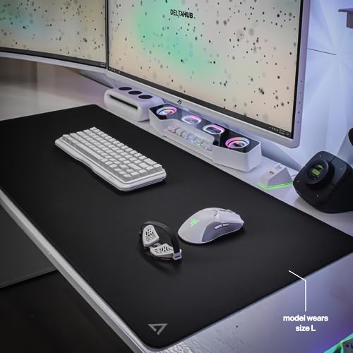 DELTAHUB Gaming Desk Pad Protector - Mouse Pad,Office Desk Mat, Non-Slip Neoprene Top, Desk Blotter,Laptop Desk Pad,Waterproof Desk Writing Pad (Large) - size: 11" x 24.8"