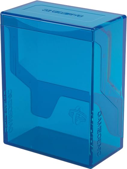 Gamegenic Bastion 50+ XL Deck Box - Compact, Secure, and Perfectly Organized for Your Trading Cards! Safely Protects 50+ Double-Sleeved Cards, White Color, Made - color: Blue