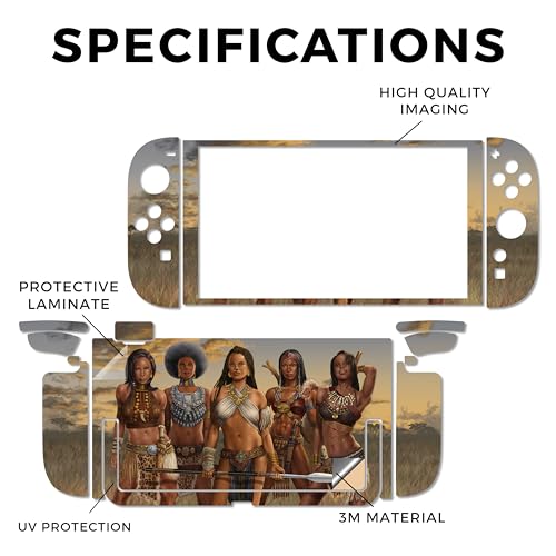 Gaming Skin Compatible with Nintendo Switch 2 Console Only - African Queens - Premium 3M Vinyl Protective Wrap Decal Cover - Easy to Apply | Crafted in The USA by MightySkins - color: African Queens, size: Switch 2 Console Skin Only, style: Matte Finish