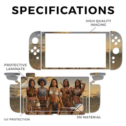 Gaming Skin Compatible with Nintendo Switch 2 Console Only - African Queens - Premium 3M Vinyl Protective Wrap Decal Cover - Easy to Apply | Crafted in The USA by MightySkins - color: African Queens, size: Switch 2 Console Skin Only, style: Matte Finish