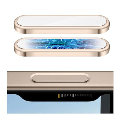 AMANECER 2 Pack Camera Control Button Protector for iPhone 16 Pro/16 Pro Max/17 (Standard), Auto-Alignment Sensitive Capacitive Protective Cover fit Apple Phone Side Click Capture Key, Desert Titanium
