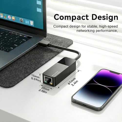 USB 3.0 to Ethernet Adapter, 1000Mbps USB A to Gigabit LAN Network Adapter | Plug & Play Driver-Free RJ45 Dongle. Compatible with Nintendo Switch, Laptop, Desktop, Chromebook, Mac, Linux, Surface, Xbox - size: USB A to Ethernet Adapter