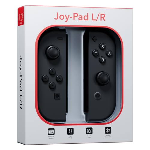 Tideal Set of Replacement Controller for Nintendo Switch - Compatible with Nintendo Switch (1) / OLED/Lite - Dual Vibration/Motion Control / 6-Axis Gyro (Black) - color: Black