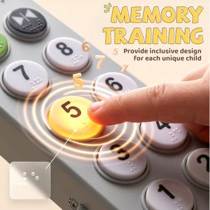 Elevator Activity Panel, Travel Busy Board for Toddlers 2-4 | Sensory light switch & braille button, safe montessori busy board, cause and effect toys autism gifts for 18M+