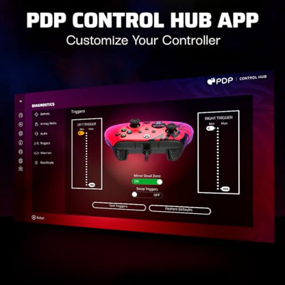 PDP Rematch Enhanced Wired Gaming Controller for Xbox Series X|S & Xbox One | Licensed for Xbox & PC, 2 Mappable Back Buttons, Adjustable Triggers, Audio Controls, Companion App, Gamepad, Spirit Red - color: Spirit Red, style: Controller
