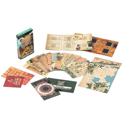 Professor Puzzle: Escape from The Lost Temple - Archeological Themed Escape Room Board Game, 12 Logic & Number Puzzles to Solve, Ages 12+, 1+ Players - style: Lost Temple