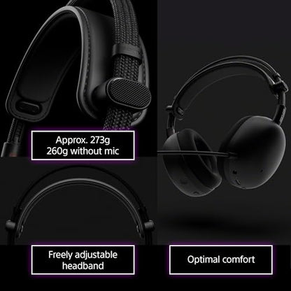 Sony INZONE H9 II Wireless Noise Cancelling Gaming Headset, Black | Lightweight, WH-1000XM6 Drivers, Detachable Cardioid Mic, 2.4GHz/BT/3.5mm, Soft Case, PC/PS5/Switch/Mobile, 30 Hr Battery - color: Black