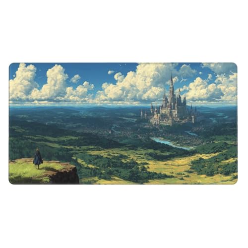 MTG Playmat Direction of Victory TCG Mat Board Game Card Game Trading Card Game Play Mat Desk Pad Stitched Edges Smooth Surface Rubber Base 23.5x13.7in