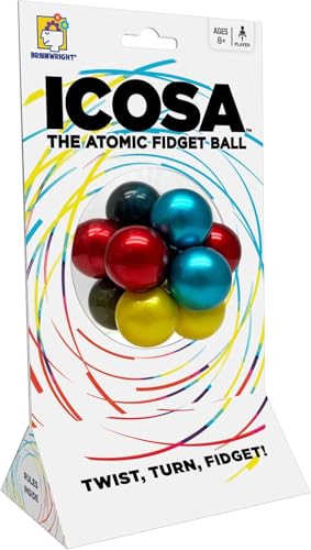 Brainteaser Puzzle for Kids & Adults, Brainwright Icosa Atomic Puzzle Ball, 3D Puzzle Game, Travel Games, STEM Toys, Family Games, Brain Games for Kids 8-12 - style: ICOSA - The Atomic Fidget Ball