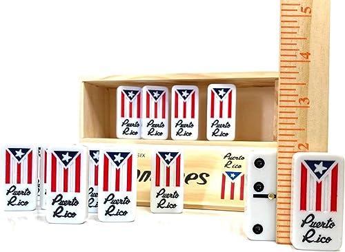 Puerto Rico Dominoes Adult Set Gifts Double six Puerto Rican Domino Set Boricua Style Comes with PR Flag