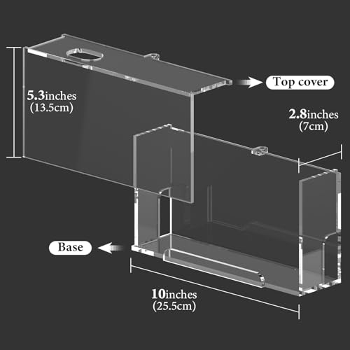 Geekria Clear Dock Dust Cover Compatible with Nintendo Switch Dock and Switch OLED Dock, Locking Anti-Scratch Protective Cover, Dustproof Display Case