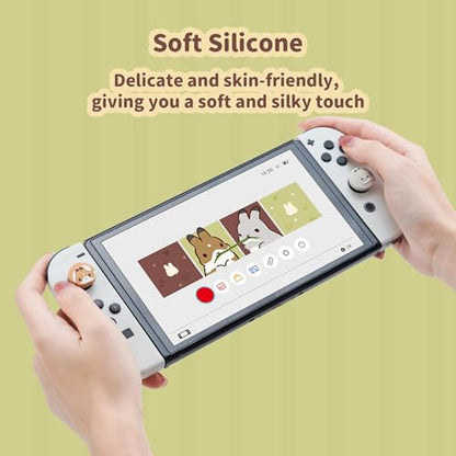 GeekShare Thumb Grip Caps Compatible with Switch/OLED/Switch Lite, 4PCS Cute Silicone Joystick Cover - Team Timothy Design - color: Team Timothy Design
