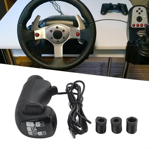 USB Shift Knob for Logitech G923 G29 G27 G25 TH8A Racing Simulator, Compatible with ETS2 ATS-and for Scania Truck Gear, High Low Shifter for Car and Truck Driving Games