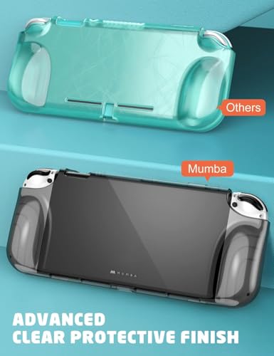 Mumba Case for Nintendo Switch OLED 2021, [Thunderbolt Series] Protective Clear Cover with TPU Grip Compatible with Nintendo New Switch OLED 7 Inch Console and Joy-Con Controller (FrostBlack) - color: FrostBlack