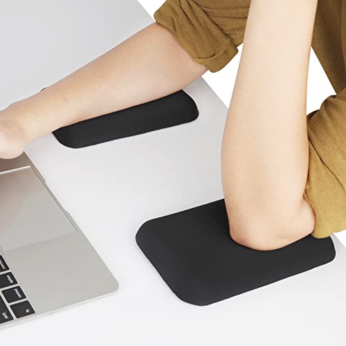 Leolee Elbow Rest Pads for Desk, Black Ergonomic Wrist Rest Arm Rest Pads | Memory Foam & Non-Slip Base, Armrest Cushion Support Pad Relieve Elbow and Wrist Pain for Computer, Office, 2 Packs - color: Black-2
