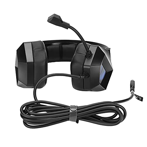 Wired Competitive Gaming Headset Noise Cancelling Over Ear Stereo Headphones for PC with LED Light