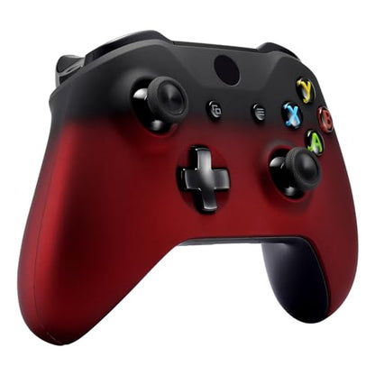 eXtremeRate Shadow Red Faceplate Cover for Xbox One Wireless Controller Model 1708, Soft Touch Front Housing Shell Case for Xbox One S/X Controller - color: Shadow Red