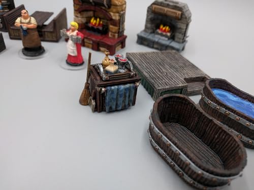 Bustling Inn & Tavern Scatter Terrain Set – 28/32mm Miniature Accessories
