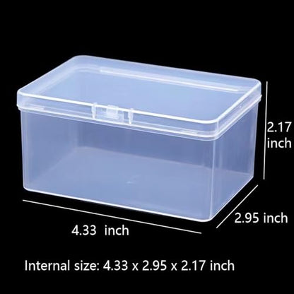 3PCS Clear Plastic Playing Deck Card Storage Box,Plastic Card Boxes,Collectible Trading Card Cases, Card Case Holder,Plastic Storage Containers Box for Game Card,Puzzle, chess pieces - color: Clear(3Pcs)