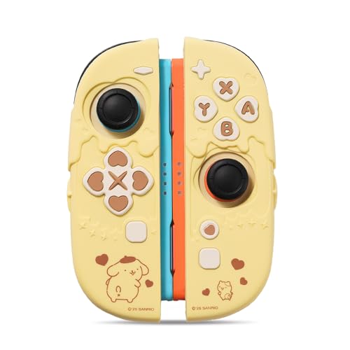 Kuitmor Silicone Protective Shell Compatible with Joy con of Switch 2, Soft Silicone Cover Case, Anti-Scratch Protective Case for Switch 2025 Controllers (Yellow Pompompurin)