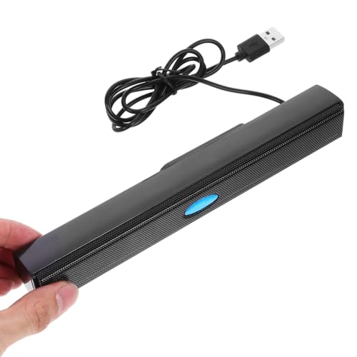 UKCOCO USB 2.0 Soundbar Speaker for Laptop Desktop Pc Mini Wired Stereo Sound Bar with 360 Surround Sound Compact Portable USB Speaker for Office Workstation