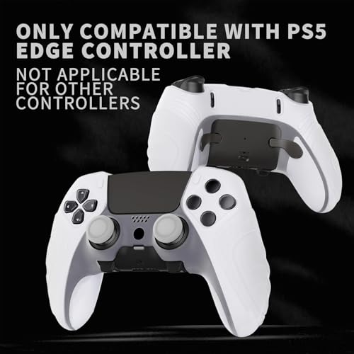 PlayVital Guardian Edition Glow in Dark Anti-Slip Ergonomic Silicone Cover Case for ps5 Edge Controller, Soft Rubber Protector Skin for ps5 Edge Wireless Controller with Thumb Grip Caps - Green - color: Glow in Dark Green