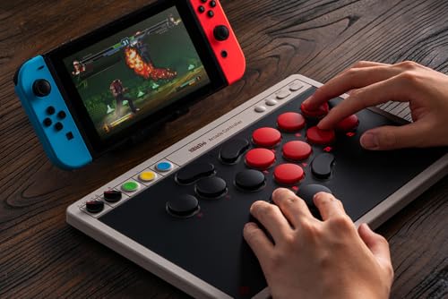 8BitDo All-Button Arcade Controller for Switch & Windows, N Edition | Leverless, All-button, Ultimate precision, Low-profile Linear Switches, 4 Programmable Buttons, Hot-swappable PCB, Ultra thin - color: N Edition
