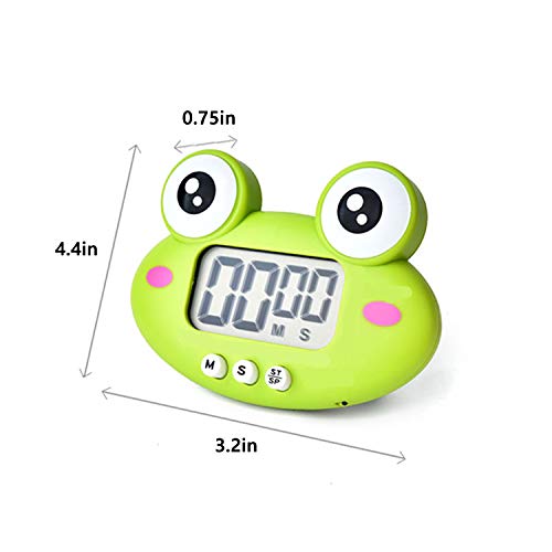 Kitchen Timer, Cute Cartoon Animal Countdown Timer, Digital Cooking with Magnetic, LCD Large-Screen Visual Clock, Hangable Alarm Clock with Stand，for Cooking Bake Sport Game (Timer-QW) - color: Timer-qw