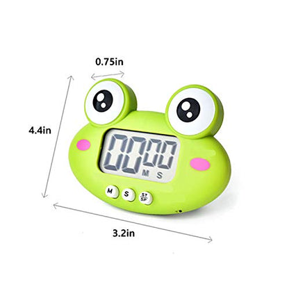 Kitchen Timer, Cute Cartoon Animal Countdown Timer, Digital Cooking with Magnetic, LCD Large-Screen Visual Clock, Hangable Alarm Clock with Stand，for Cooking Bake Sport Game (Timer-QW) - color: Timer-qw
