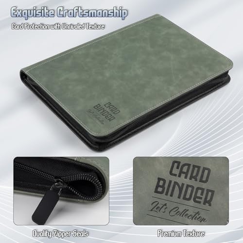 Trading Card Binder, Premium 9 Pocket Double Sided 540 Pocket PU Card Collection Binder, Collectible Trading Card Albums for MTG, TCG, Sport Card, Game Cards (Dark Gray) - color: Dark Gray