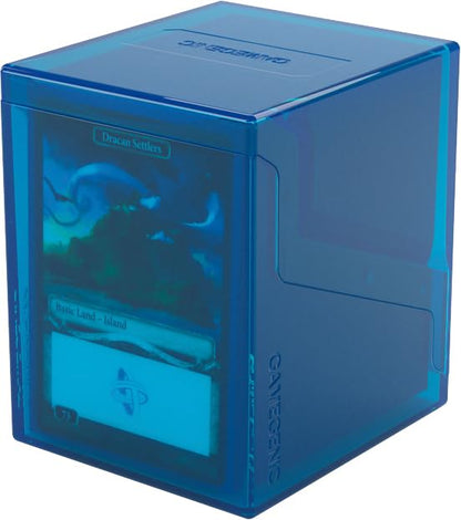 Gamegenic Bastion 100+ XL Deck Box - Compact, Secure, and Perfectly Organized for Your Trading Cards! Safely Protects 100+ Double-Sleeved Cards, Blue Color, Made