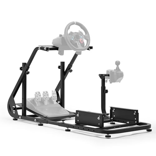 Dardoo Racing Simulator Cockpit Mountable Monitor Mount Fit for Logitech G923 G29 GPRO,for Thrustmaster T300RS GT T248,Adjustable Steering Wheel Stand,Not Included Wheel,Pedal, Handbrake and Seat