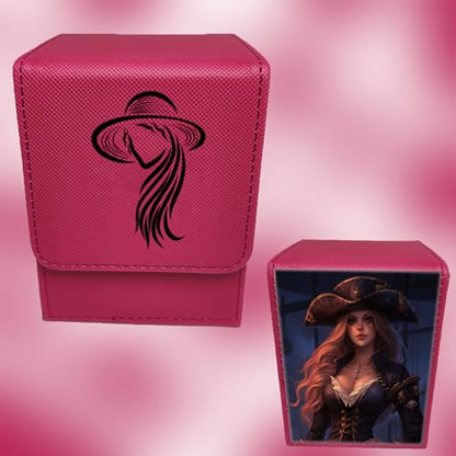 Custom Card Deck Box, Make Your Own Card Cases, Premium Leather Deck Case for TCG, MTG, CCG, OCG Storage, Compatible with Magic The Gathering - size: Vertical
