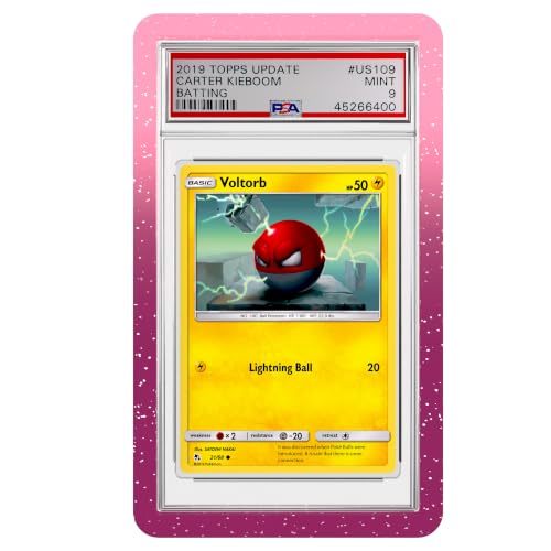 VALUN PSA Slab Guard Pink Sparkling Gradient (1 PC)– Hard TPU PSA Slab Protector Guard for Graded Cards – PSA Slab Bumper Guard for PSA Slabs – Card Slab Protector for PSA Card Protection - color: Pink Sparkling 1