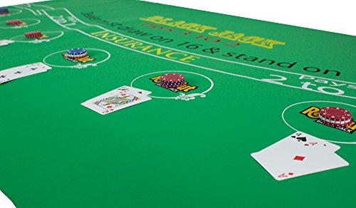 Roll Out Gaming No-Slip Rubber Foam Casino Table Top Layout - style: Blackjack Table Top