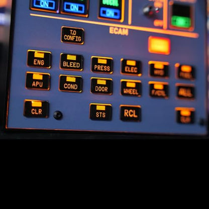 Goekhyrani Flight Simulator Control Panel, A103 A32X/A31X/A350/XECAM HOME COCKPIT Landing Gear Indicator Integrated Panel for MSFS 2020/2024 - Compatible with Fenix, FBW ini