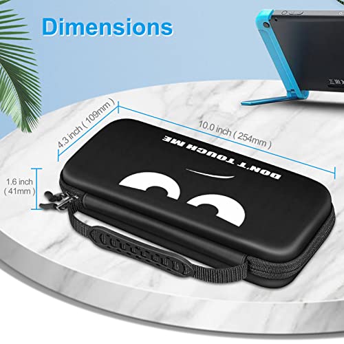 Fintie Carrying Case for Nintendo Switch / Switch OLED Model (2021) | Portable Travel Storage Bag, Shockproof Protective Cover, 10 Game Card Slots & Inner Pocket, Dont Touch - color: dont touch