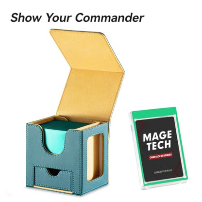 Card Deck Box for MTG Commander - Patented Design, Commander Display, As Deck Holder, Fits 100 Double-Sleeved Cards, Include 35pt Card Brick & Dice Tray (8. Home) - color: 8. Home